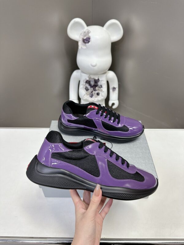Prada America's Cup Purple Patent Mesh Sneaker