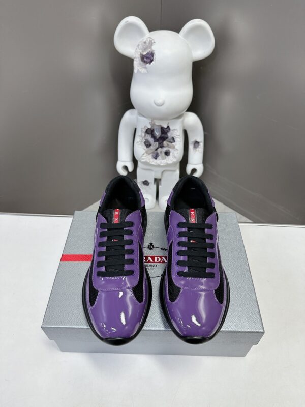 Prada America's Cup Purple Patent Mesh Sneaker