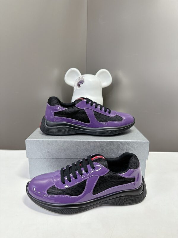 Prada America's Cup Purple Patent Mesh Sneaker
