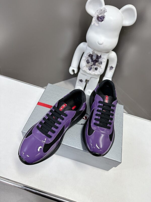 Prada America's Cup Purple Patent Mesh Sneaker