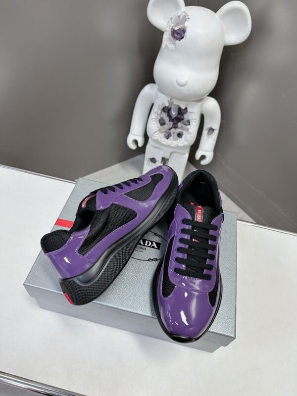 Prada America's Cup Purple Patent Mesh Sneaker