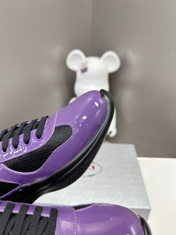 Prada America's Cup Purple Patent Mesh Sneaker