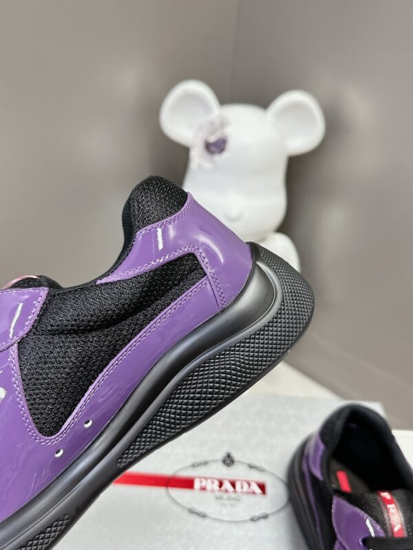 Prada America's Cup Purple Patent Mesh Sneaker
