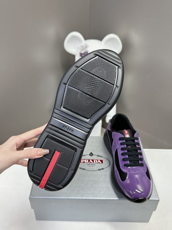 Prada America's Cup Purple Patent Mesh Sneaker