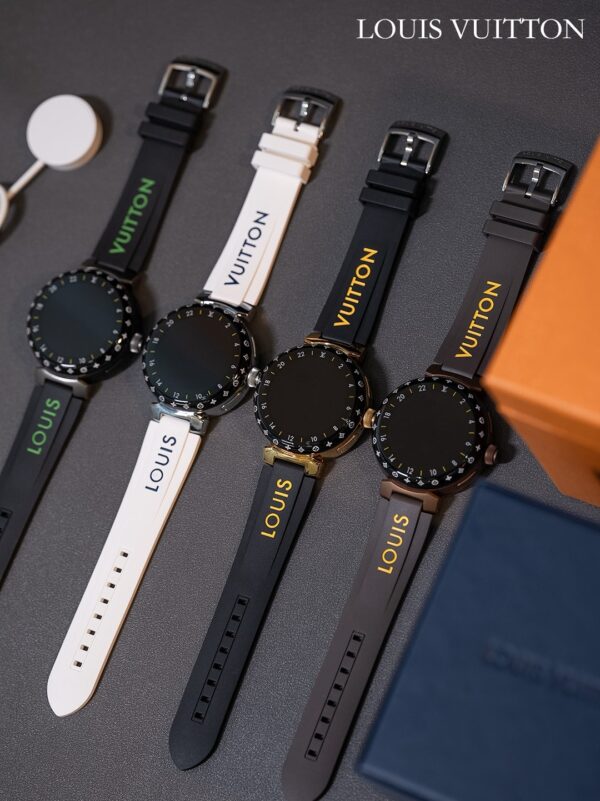 LOUIS VUITTON TAMBOUR HORIZON LIGHT UP Series QAD02Z Smart Watch LV Printed Full Touch Screen Fashion Item