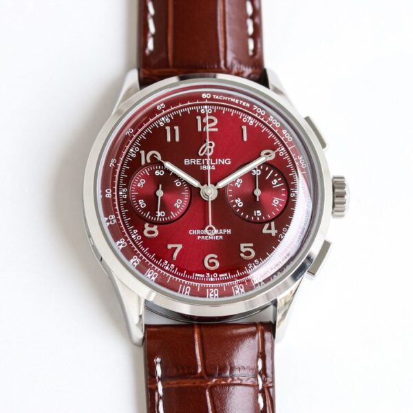 BREITLING Centennial Lingpuya Series Manual Mechanical Movement 100m Waterproof Men's Watch Swiss Watch Green Dial Stainless Steel Case