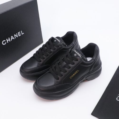 sy_no_6C311702F4FE0768E07A4D6305187967_0 Chanel Low‑Top Leather Sneaker All‑Black
