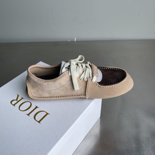 sy_no_6C35EBEE4FA2F786F50A9C69FD397CD1_2 Dior Beige-Brown Suede Mesh Low-Top Sneaker