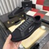 sy_no_6C51ED5EED222FD6CE656DBC0B41F7FE_4 Saint Laurent Black Canvas Black Leather Low-Top Sneaker