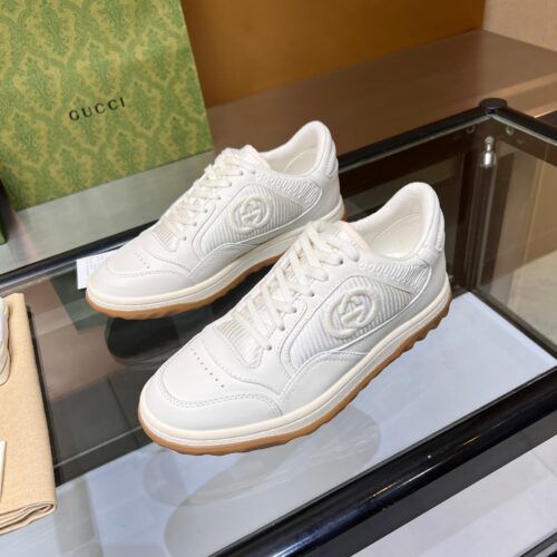 sy_no_6DFB292A4208C0E260974322100FD4FC_0 Gucci All-White MAC8 Sneaker with Interlocking G Logo and Gum Sole