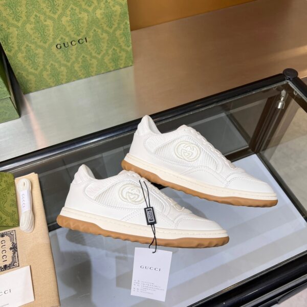 sy_no_6DFB292A4208C0E260974322100FD4FC_8 Gucci All-White MAC8 Sneaker with Interlocking G Logo and Gum Sole