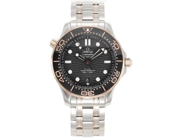 sy_no_6E58F011AFA979E1F97C1B671FB18545_0 Omega Seamaster Series 300m Diving Watch Automatic Mechanical Movement Date Display Anti Magnetic Waterproof Black Dial
