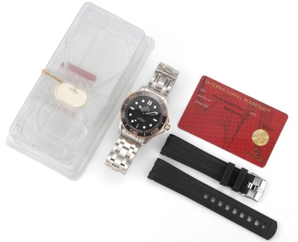 sy_no_6E58F011AFA979E1F97C1B671FB18545_8 Omega Seamaster Series 300m Diving Watch Automatic Mechanical Movement Date Display Anti Magnetic Waterproof Black Dial