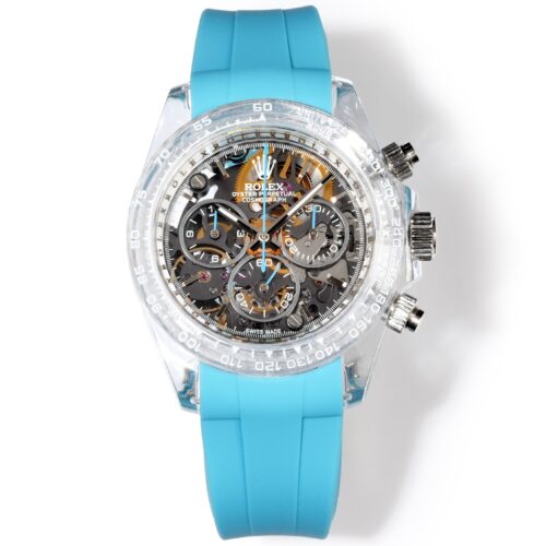 CRONUSART Crystal Daytona Series Automatic Mechanical Movement Environmental Protection Fluororubber Strap Hollow Dial