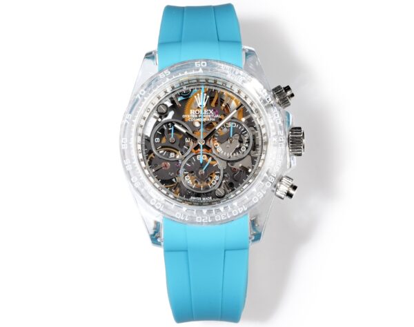 sy_no_6F1CC8EA53751F3A5447C5F6FA837703_0 CRONUSART Crystal Daytona Series Automatic Mechanical Movement Environmental Protection Fluororubber Strap Hollow Dial