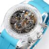 sy_no_6F1CC8EA53751F3A5447C5F6FA837703_4 CRONUSART Crystal Daytona Series Automatic Mechanical Movement Environmental Protection Fluororubber Strap Hollow Dial
