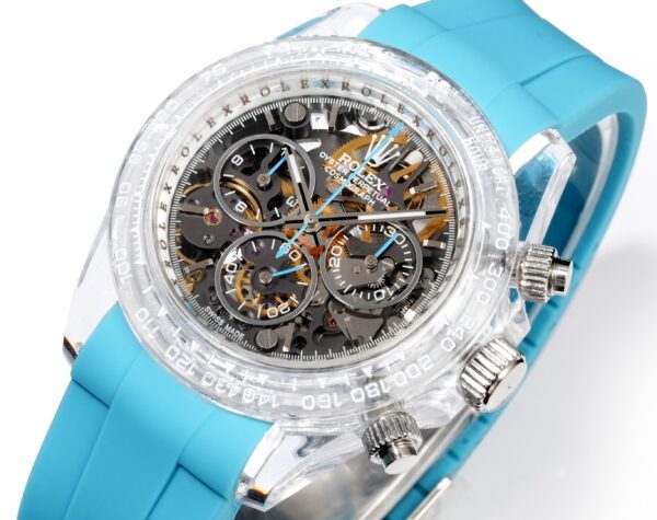 sy_no_6F1CC8EA53751F3A5447C5F6FA837703_4 CRONUSART Crystal Daytona Series Automatic Mechanical Movement Environmental Protection Fluororubber Strap Hollow Dial