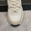 Chanel Beige Tweed and Suede Low-Top Sneaker with CC Logo