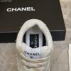Chanel Beige Tweed and Suede Low-Top Sneaker with CC Logo