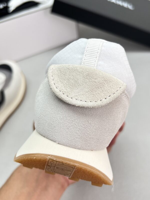 Chanel White & Grey Mesh Retro Trainer White-Mesh-Sneaker