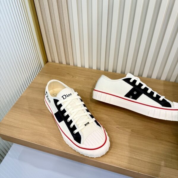 sy_no_716ED651878C2C856E9860857D9D38BA_7 Dior White-Black Canvas Low Sneaker