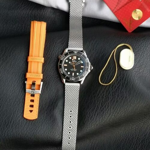 Omega Seamaster series automatic mechanical movement men's watch Swiss watch black dial stainless steel case