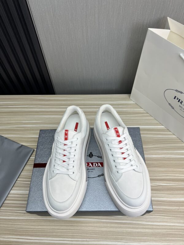 sy_no_71F76CFD5B5188B83B8B6F456684C82F_2 Prada White Leather Nylon Triangle Logo Chunky Sole Sneaker