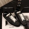 sy_no_7281AD9259070FB5D9F5F654A2AB23D1_3 Chanel Black and White Leather Low-Top Sneaker with Suede Toe Cap and CC Logo