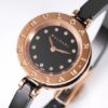 BVLGARI watch quartz movement ceramic strap 23mm black dial women's watch 30 meter anti slip