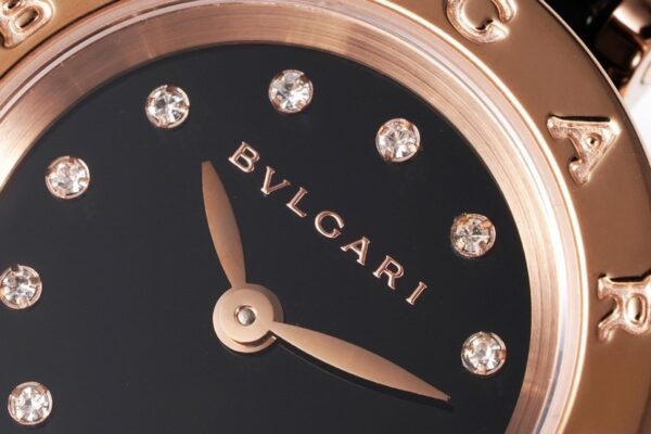 BVLGARI watch quartz movement ceramic strap 23mm black dial women's watch 30 meter anti slip