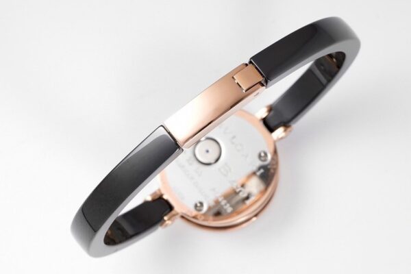 BVLGARI watch quartz movement ceramic strap 23mm black dial women's watch 30 meter anti slip