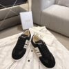 sy_no_73E81DF8B1A98354035C7635D16EFAED_2 Dior Black Suede White Logo Stripe Low Sneaker