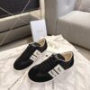 sy_no_73E81DF8B1A98354035C7635D16EFAED_3 Dior Black Suede White Logo Stripe Low Sneaker