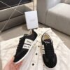sy_no_73E81DF8B1A98354035C7635D16EFAED_4 Dior Black Suede White Logo Stripe Low Sneaker