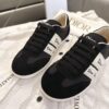 sy_no_73E81DF8B1A98354035C7635D16EFAED_5 Dior Black Suede White Logo Stripe Low Sneaker