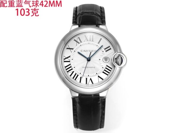 sy_no_743ED69C880F1F7C8B5AA3DE5596AC88_0 Cartier Ballon Bleu leather strap couple mechanical watch men's and women's watches