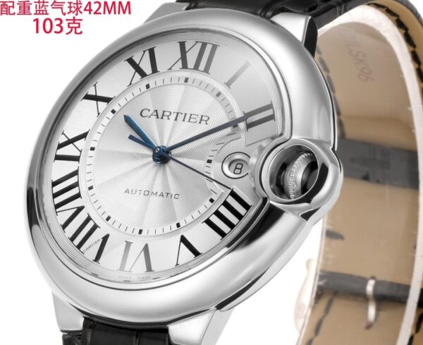 sy_no_743ED69C880F1F7C8B5AA3DE5596AC88_3 Cartier Ballon Bleu leather strap couple mechanical watch men's and women's watches