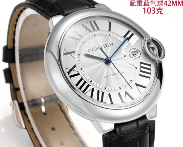 sy_no_743ED69C880F1F7C8B5AA3DE5596AC88_8 Cartier Ballon Bleu leather strap couple mechanical watch men's and women's watches