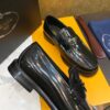 sy_no_74BB34A821C5E7252D500B319E924417_5 Prada Black Patent Leather Triangle Logo Loafers