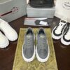 Prada Grey Mesh Metal-Triangle Tread Platform Sneaker