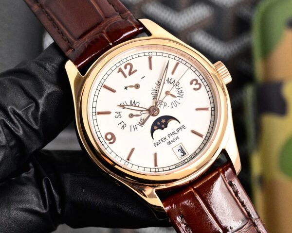 sy_no_7511B7B9C3263AC1B10C7C0AFACAEA18_1 Patek Philippe Complex Function Timepiece Series Automatic Mechanical Movement Crocodile Leather Strap