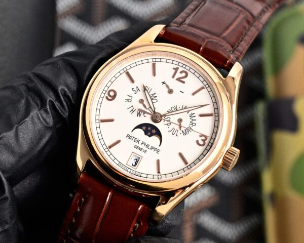 sy_no_7511B7B9C3263AC1B10C7C0AFACAEA18_2 Patek Philippe Complex Function Timepiece Series Automatic Mechanical Movement Crocodile Leather Strap