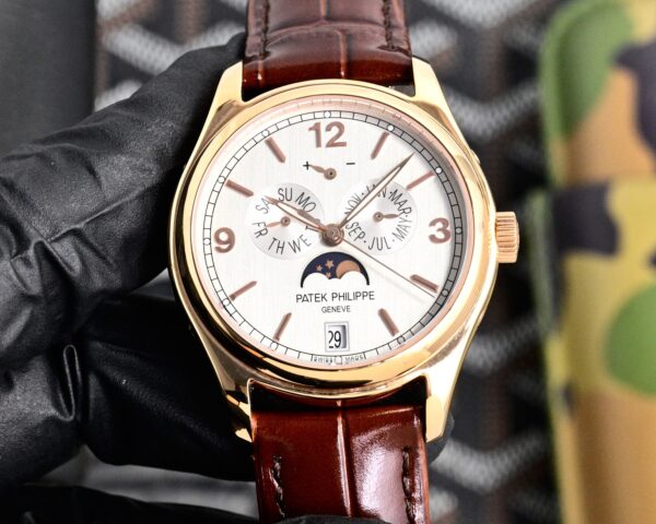 sy_no_7511B7B9C3263AC1B10C7C0AFACAEA18_8 Patek Philippe Complex Function Timepiece Series Automatic Mechanical Movement Crocodile Leather Strap