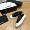 sy_no_751A43FAB37A52E3218B306140ED62C1_6 Chanel Black-White Patent-Leather Low-Top Sneaker with Gold-Tone CC Logo