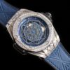 HUBLOT BIG BANG Automatic Mechanical Movement Waterproof Men's Watch Swiss Watch 39mm Blue Dial Stainless Steel Case Rubber Leather Strap