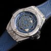 HUBLOT BIG BANG Automatic Mechanical Movement Waterproof Men's Watch Swiss Watch 39mm Blue Dial Stainless Steel Case Rubber Leather Strap