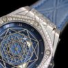 HUBLOT BIG BANG Automatic Mechanical Movement Waterproof Men's Watch Swiss Watch 39mm Blue Dial Stainless Steel Case Rubber Leather Strap