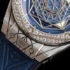 HUBLOT BIG BANG Automatic Mechanical Movement Waterproof Men's Watch Swiss Watch 39mm Blue Dial Stainless Steel Case Rubber Leather Strap