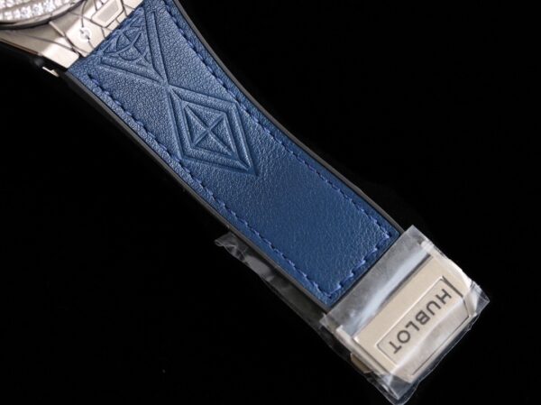 HUBLOT BIG BANG Automatic Mechanical Movement Waterproof Men's Watch Swiss Watch 39mm Blue Dial Stainless Steel Case Rubber Leather Strap