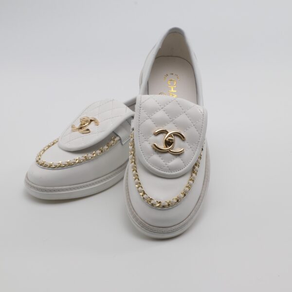 Chanel Chain Loafer Pure-White